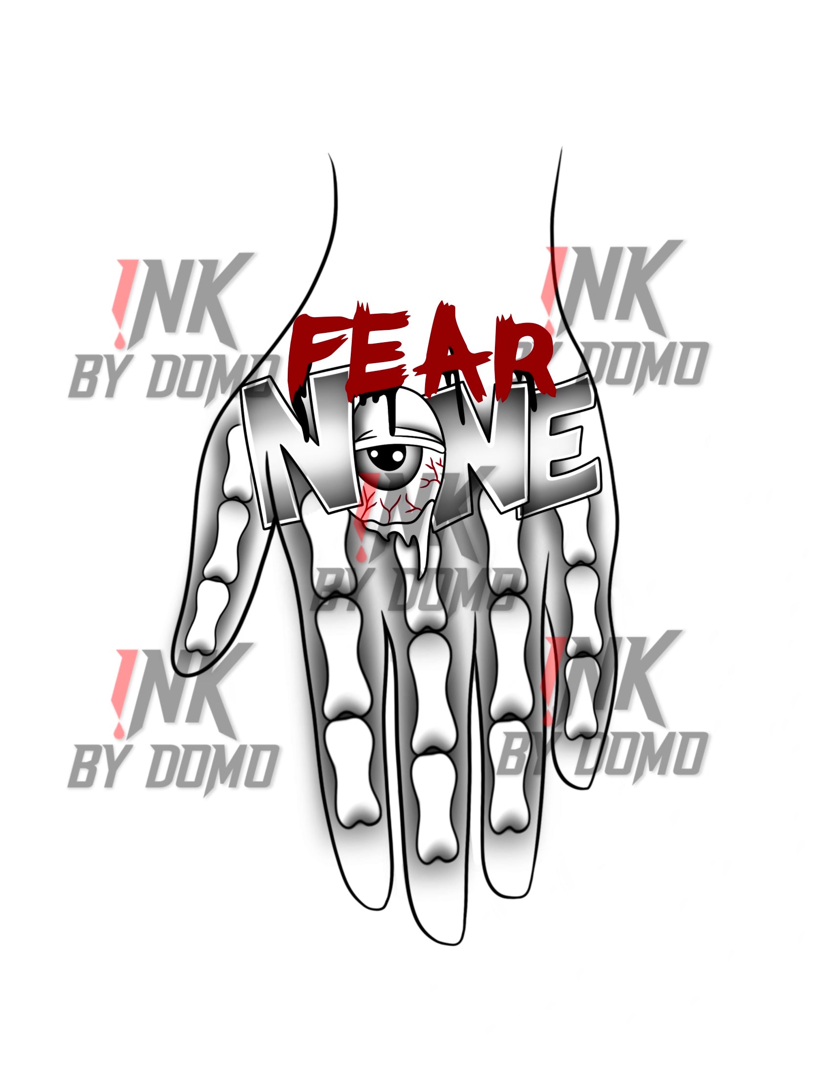 Fear None Hand Design – InkByDomo