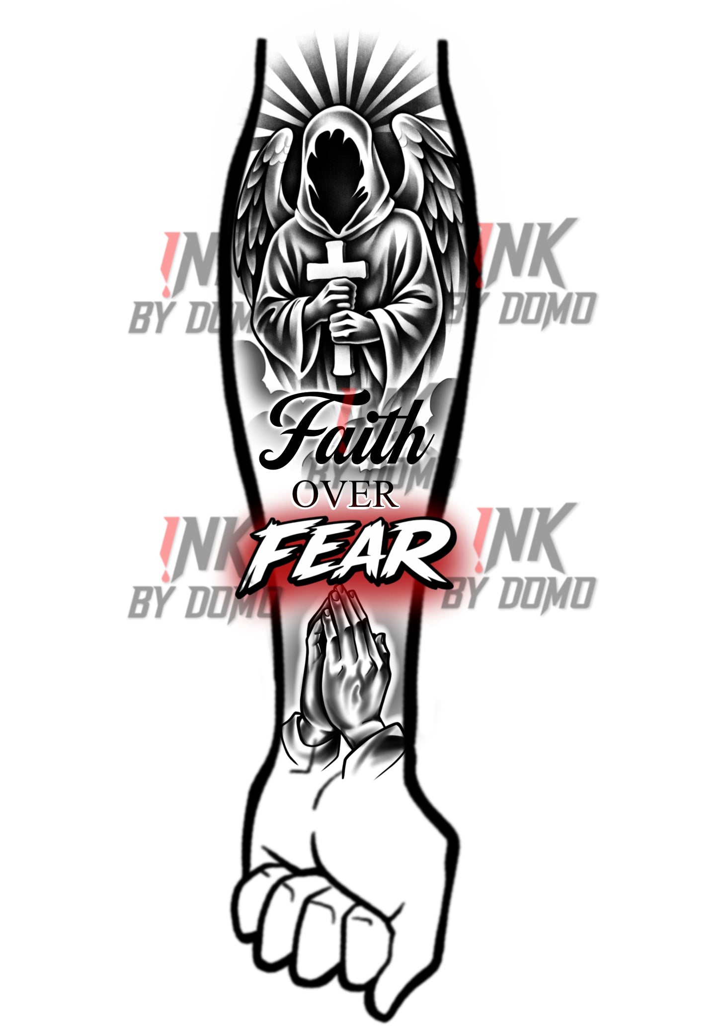 Faith over Fear Angel Design