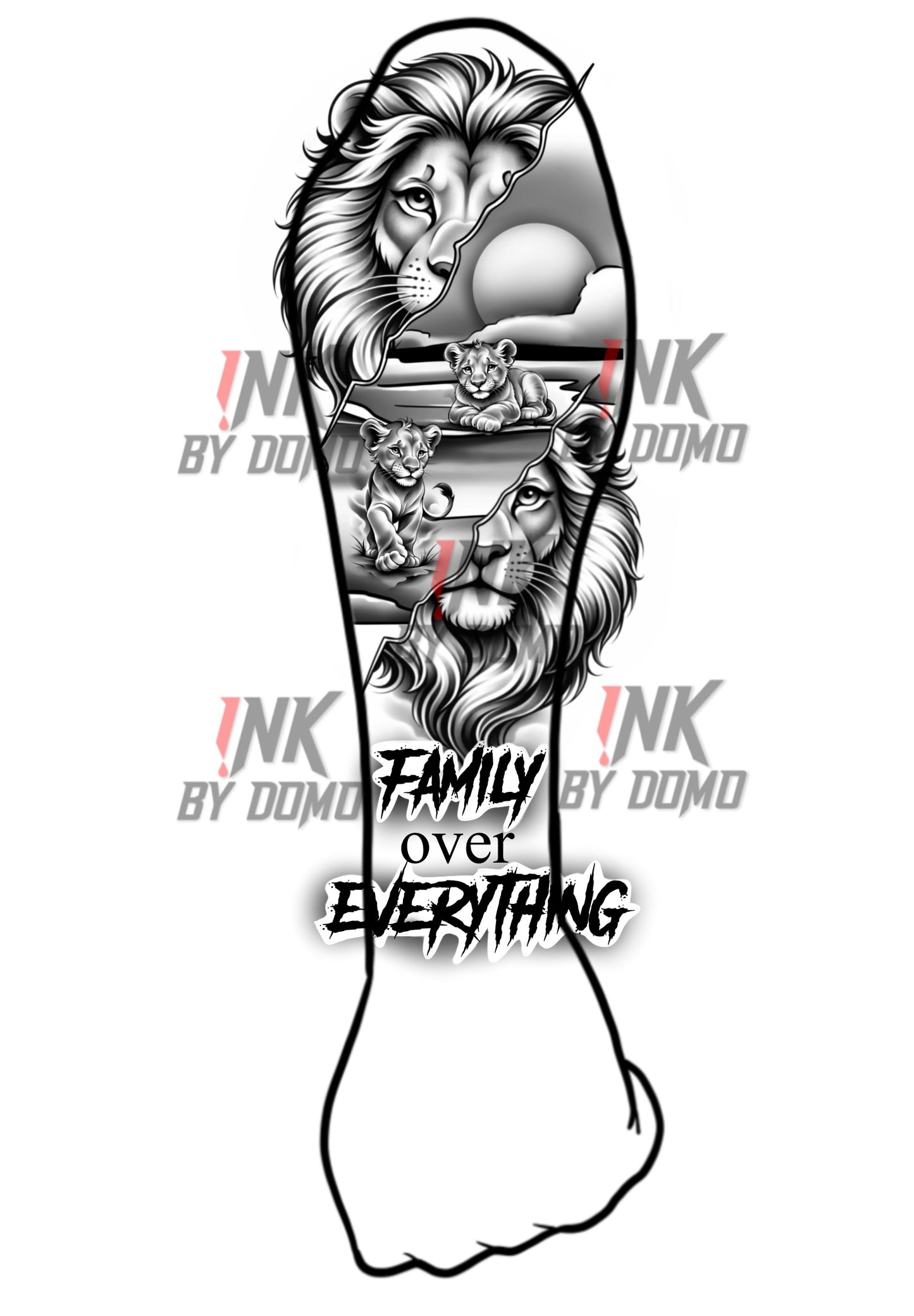 Lion Family over Everything Design
