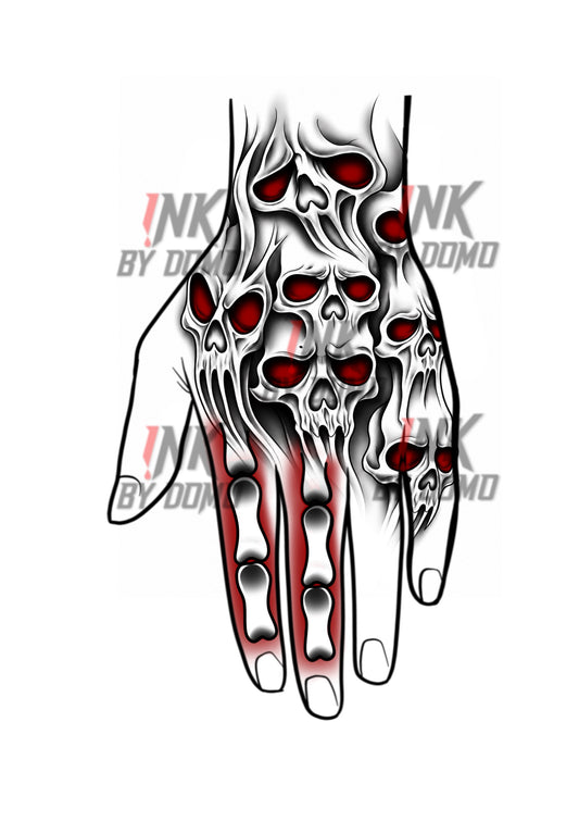 Skull Hand Design