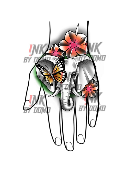 Elephant Hand Design